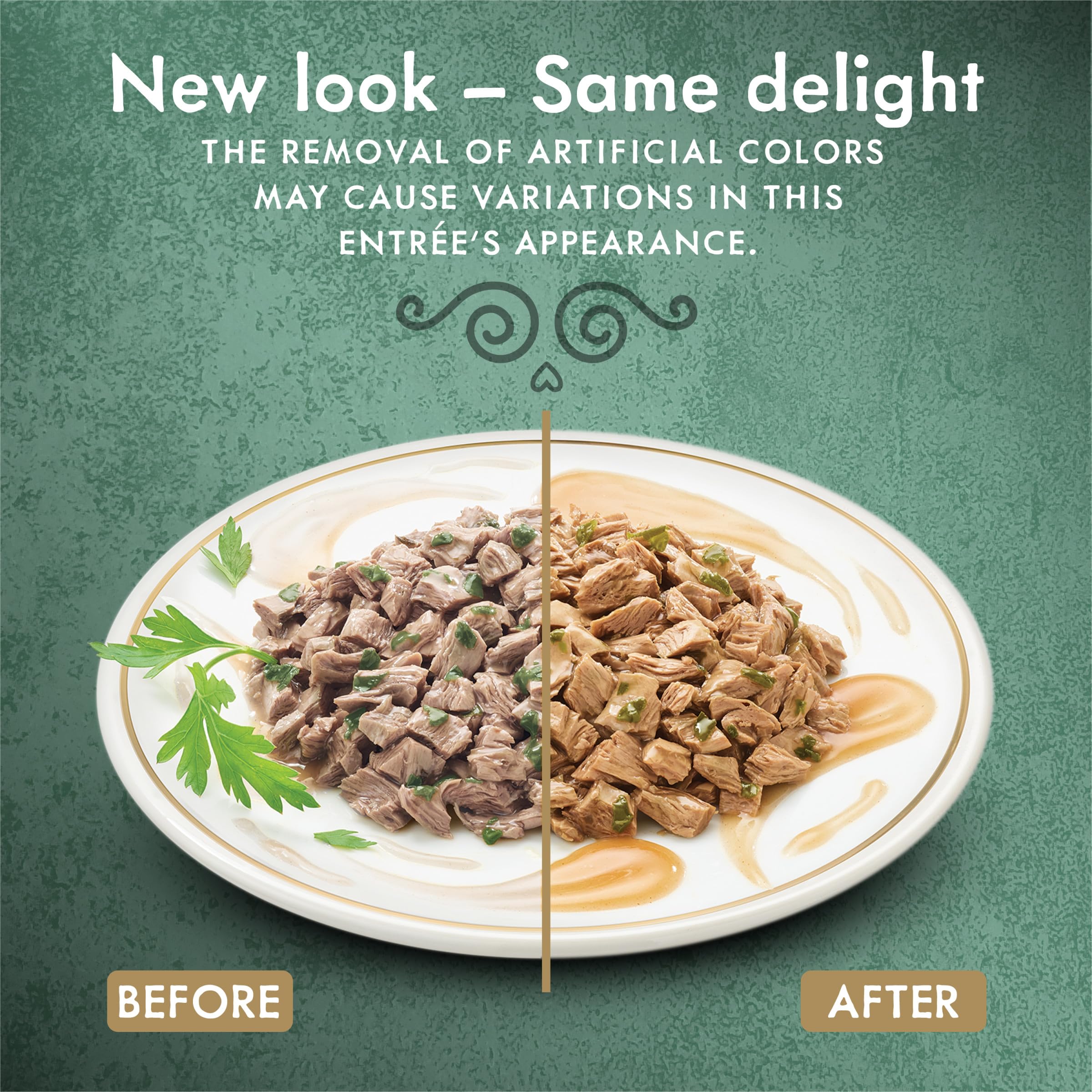 Fancy Feast Delicate Gravy Tuna Florentine can highlights a smooth sauce for easy savoring.