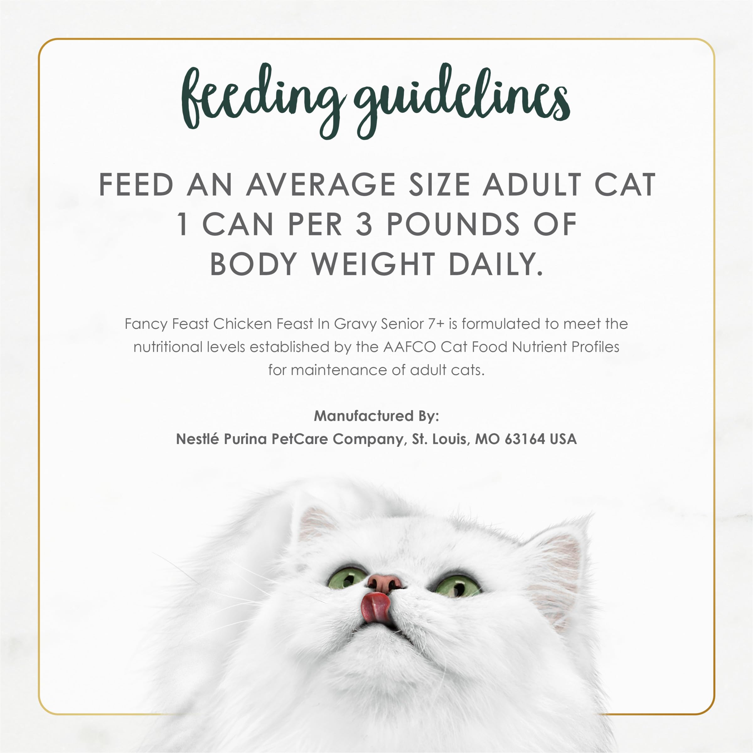 Fancy Feast delicious gravy enhances taste experience for senior cats.