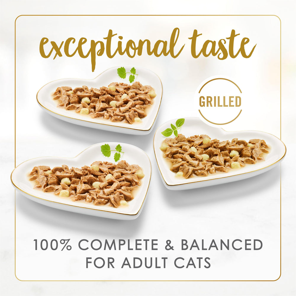Fancy Feast Delights cheddar whitefish grilled can showcases premium fish in gravy for felines.