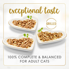 Fancy Feast Delights cheddar whitefish grilled can showcases premium fish in gravy for felines.