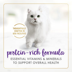 Fancy Feast Delights ingredients label emphasizes real turkey and cheddar components.