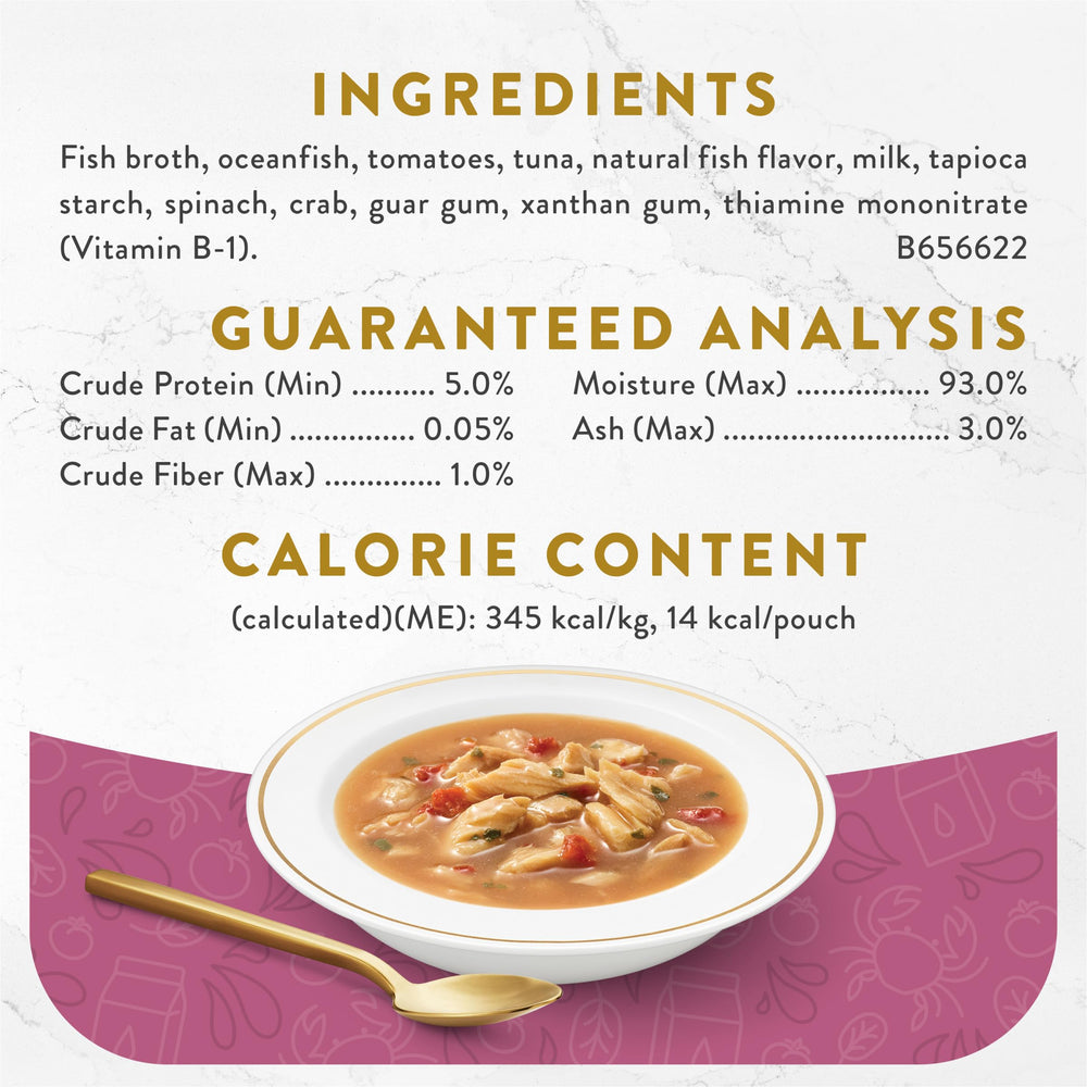 Fancy Feast easy-to-pour portion pouch simplifies daily feeding.