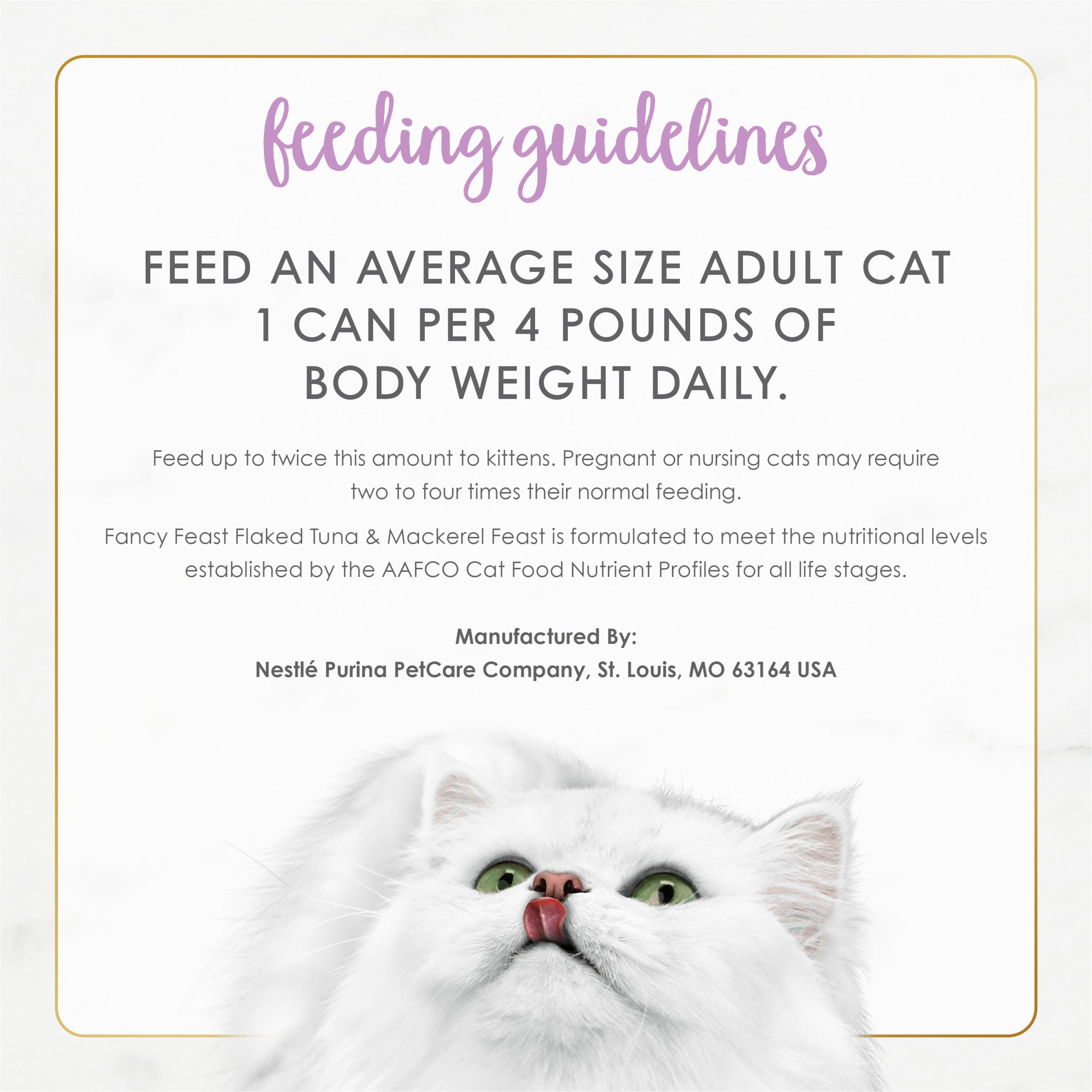 Fancy Feast flaked texture supports varied feeding routines and savoriness.