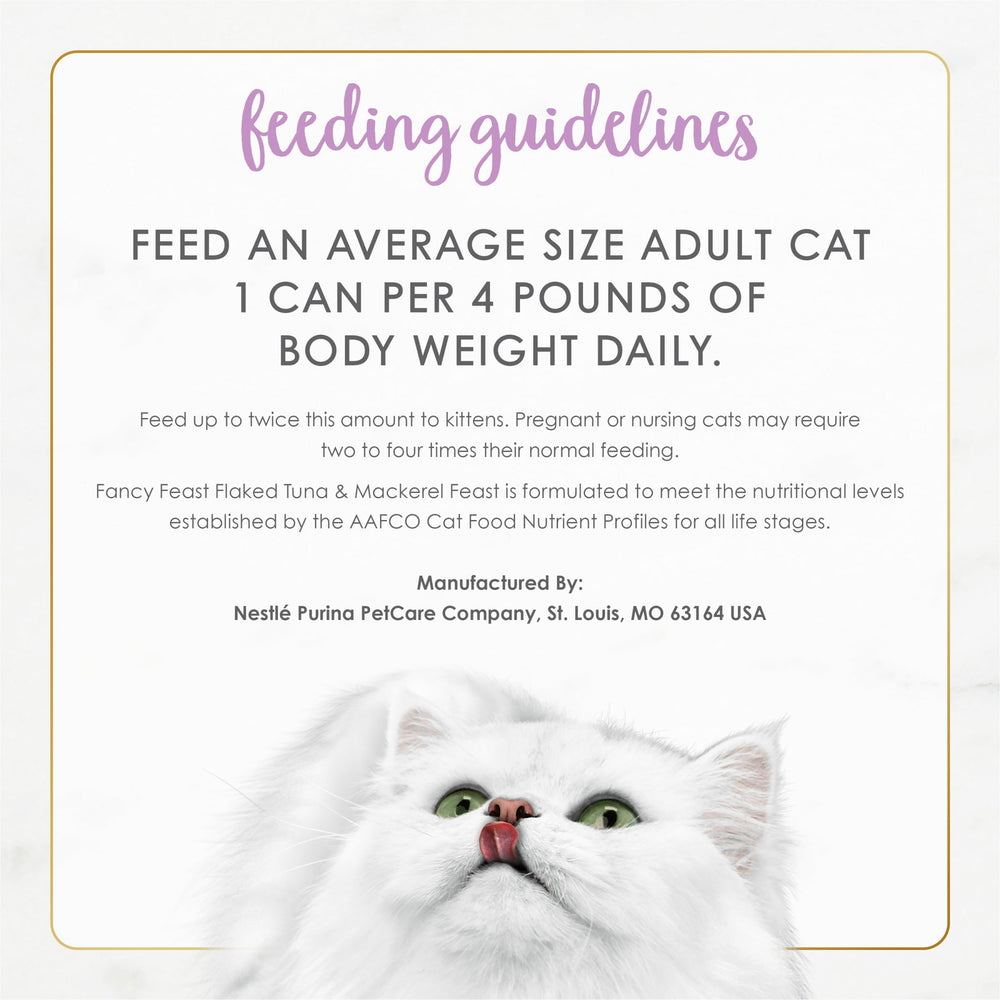 Fancy Feast flaked texture supports varied feeding routines and savoriness.