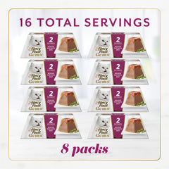 Fancy Feast Gems Mousse with Beef 8-pack packaging keeps portions ready for daily meals.