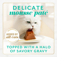 Gems Mousse tuna in pyramid pate, ready to serve in a 4 oz box.