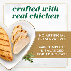Peel-and-reveal portion offers quick, mess-free cat feeding.