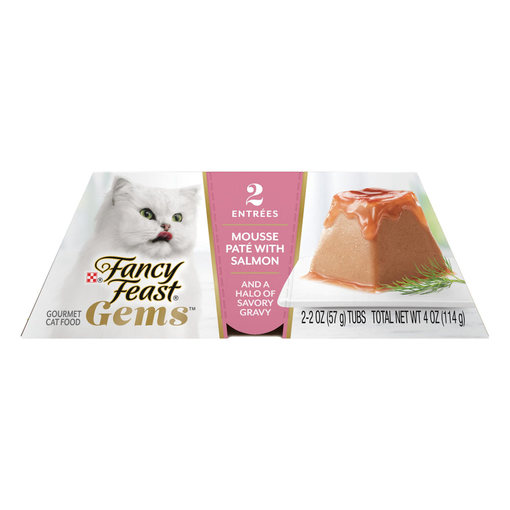 Fancy Feast Gems Savory Gravy Layers layered texture with savory finish.