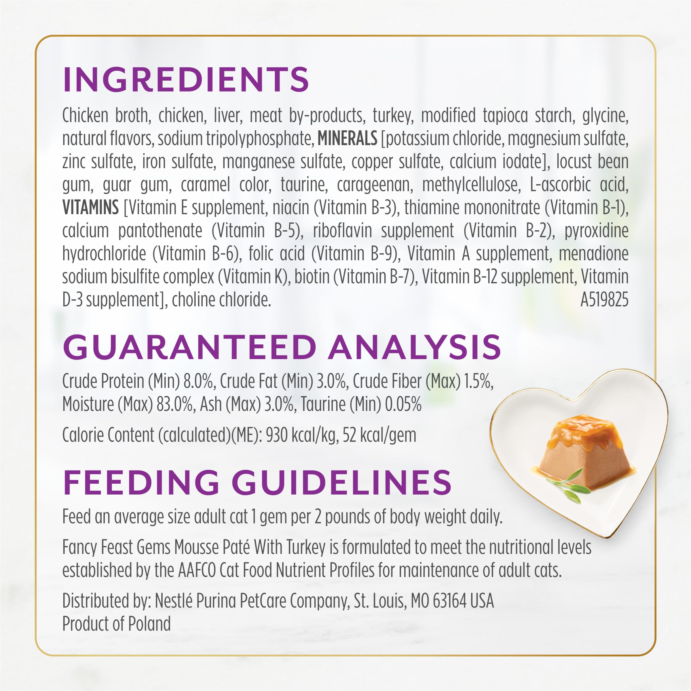 Fancy Feast Gems turkey pate mousse easy-open packaging saves time during meals.