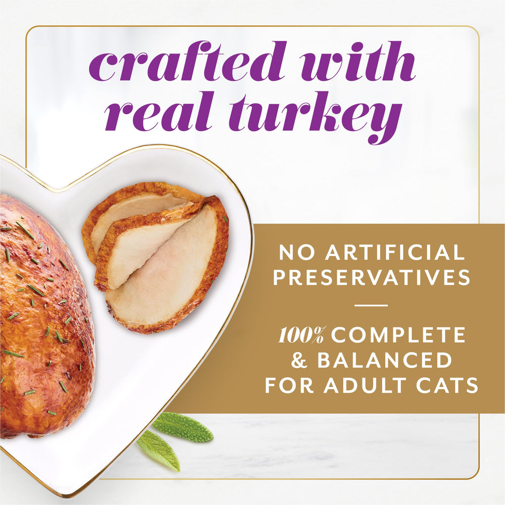 Fancy Feast Gems turkey pate mousse twopack serves two portions for easy meals.