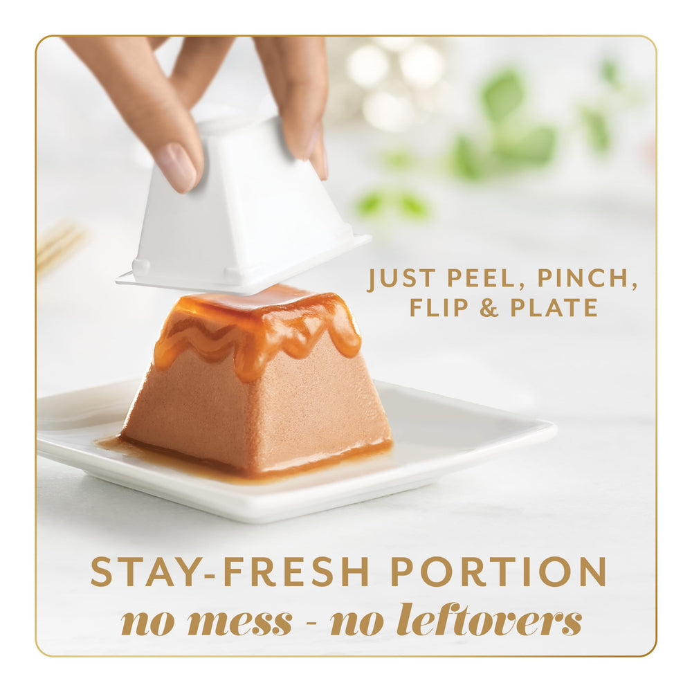 Fancy Feast Gems twin-pack serving image demonstrates convenient, mess-free portions for busy households.