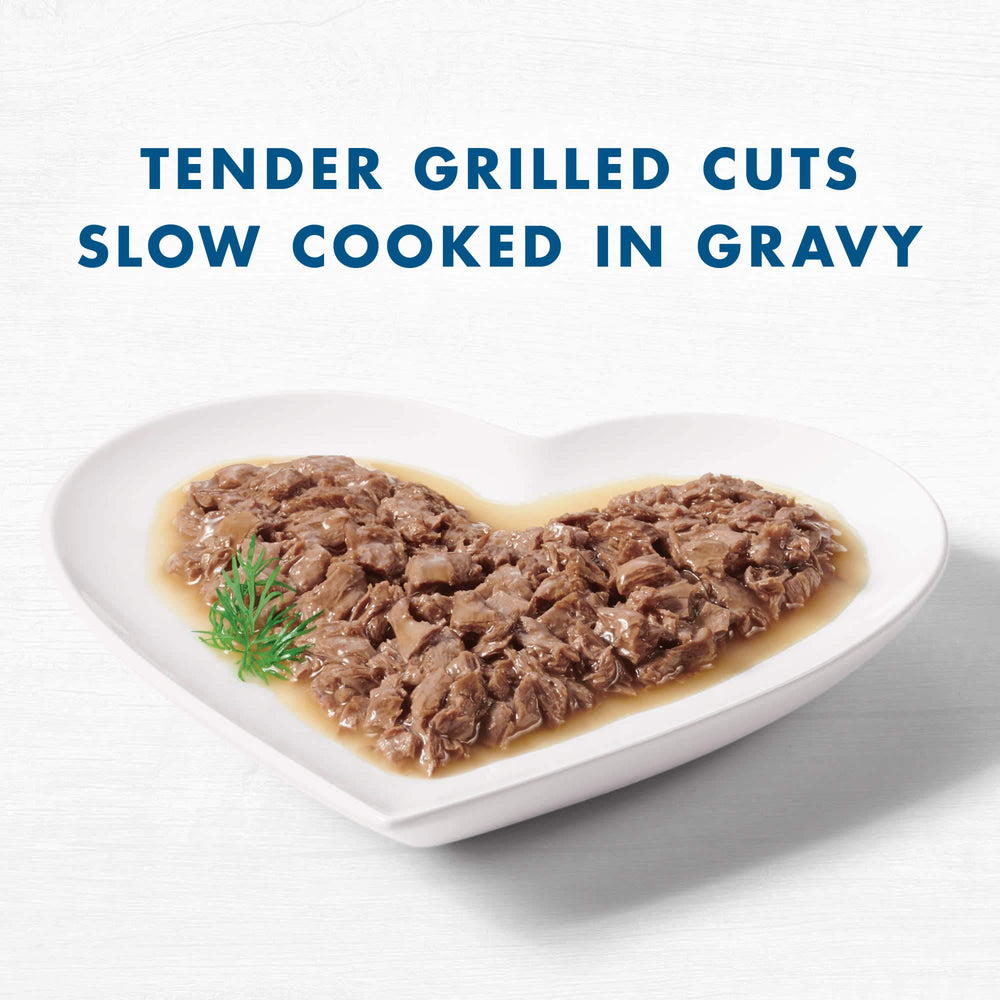 Fancy Feast Gourmet Naturals Gravy Shrimp Recipe image: seafood variety with gravy texture for appeal.