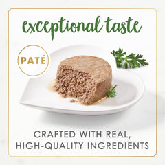 Fancy Feast Gourmet Naturals Salmon Pate can, seafood flavor with nutrients