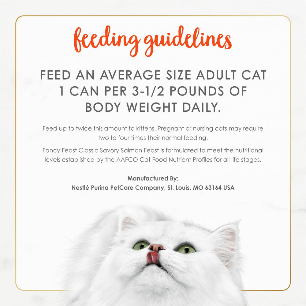 Fancy Feast grain-free formula label highlights ingredients