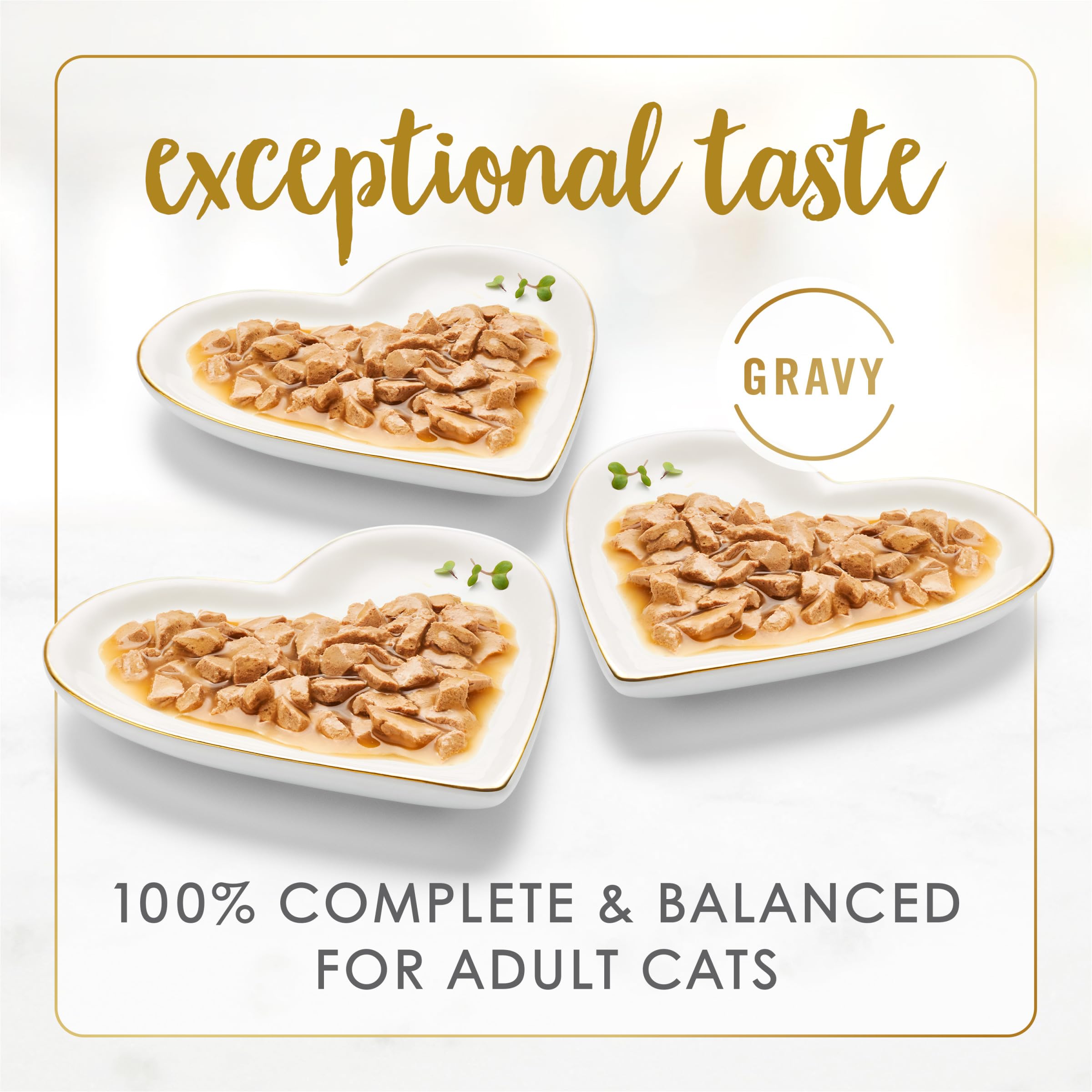 Fancy Feast Gravy Lovers 30-pack back highlights convenient multi-meal option.