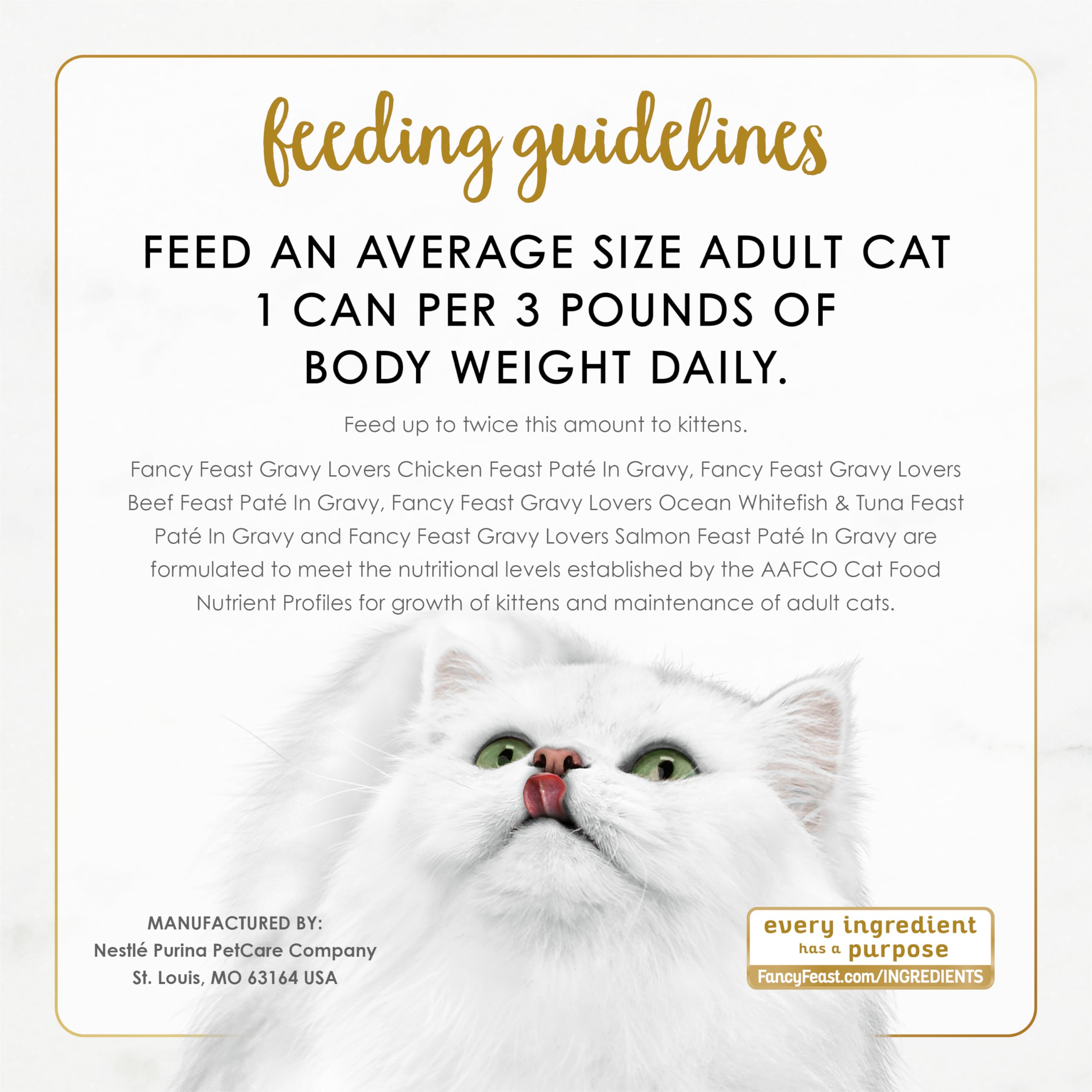 Fancy Feast Gravy Lovers adult-cat mealtime scene with gravy and pate