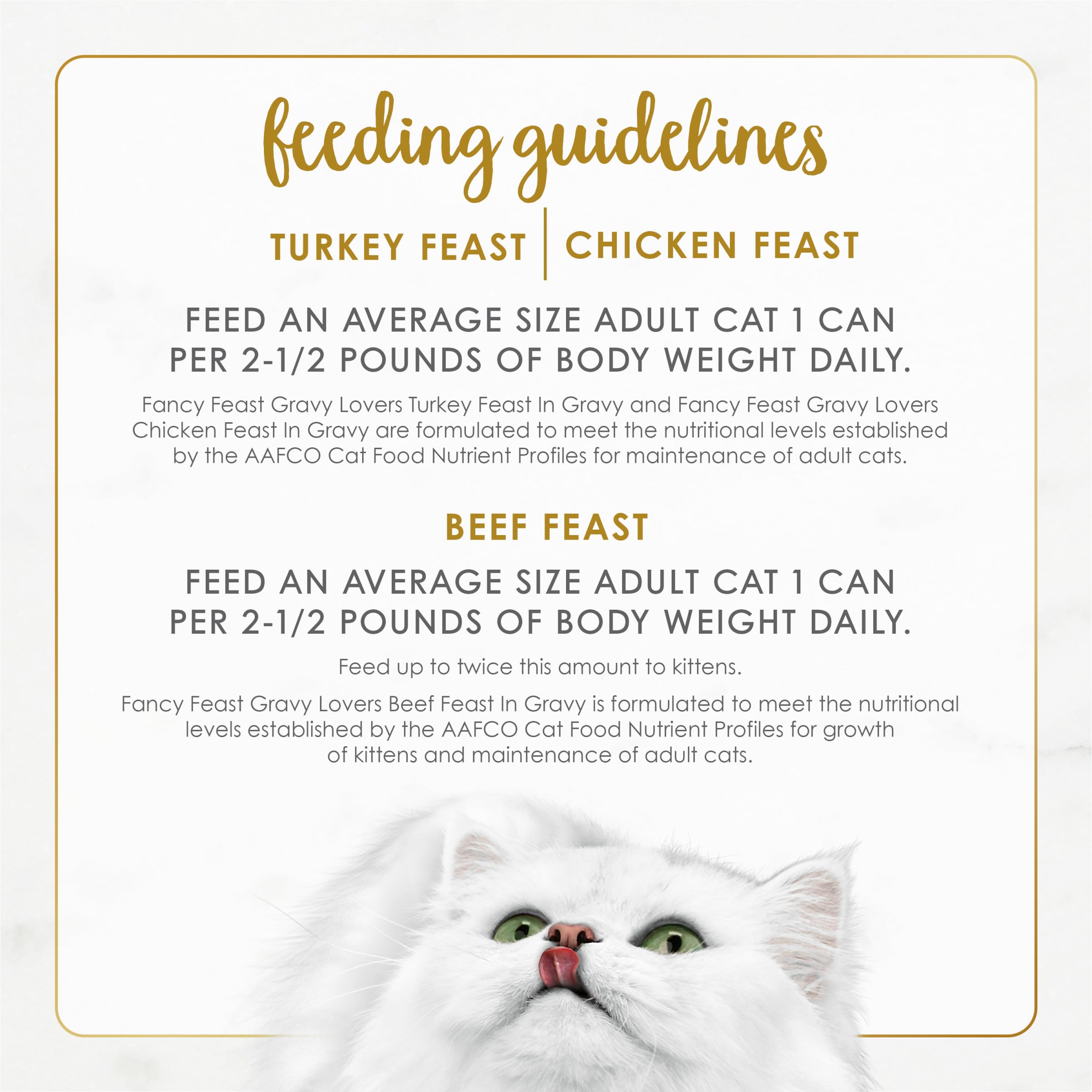 Fancy Feast Gravy Lovers gourmet aroma; enhances poultry or beef meals.
