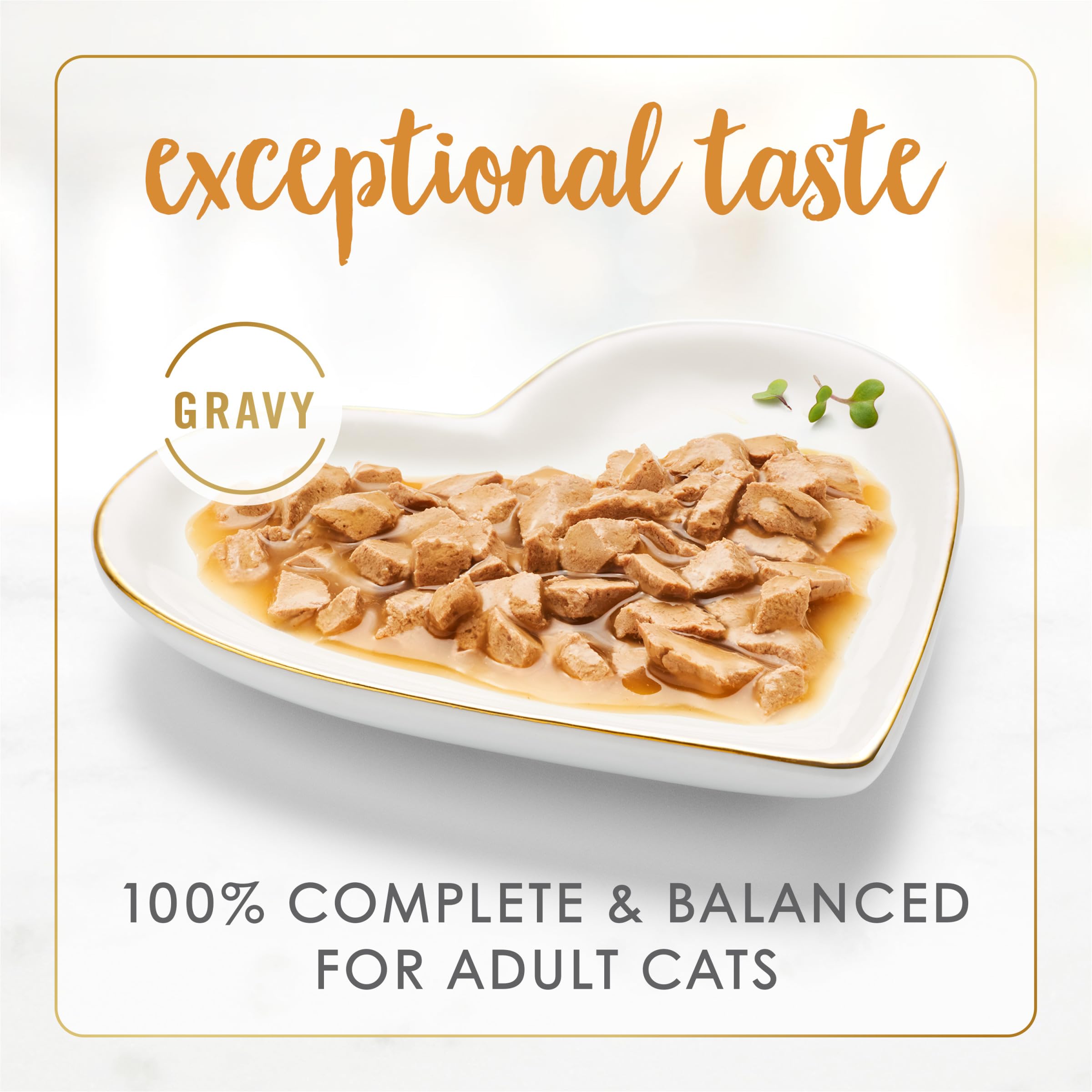 Fancy Feast Gravy Lovers grilled-chicken-flavor gravy enhances aroma and appetite at mealtime.