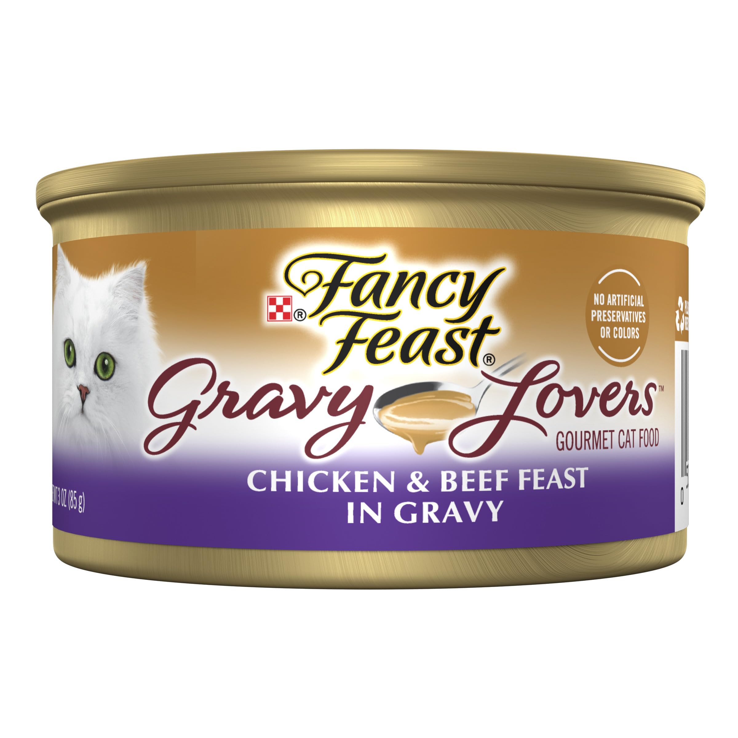 Fancy Feast Gravy Lovers group of cans highlighting value and flavor variety