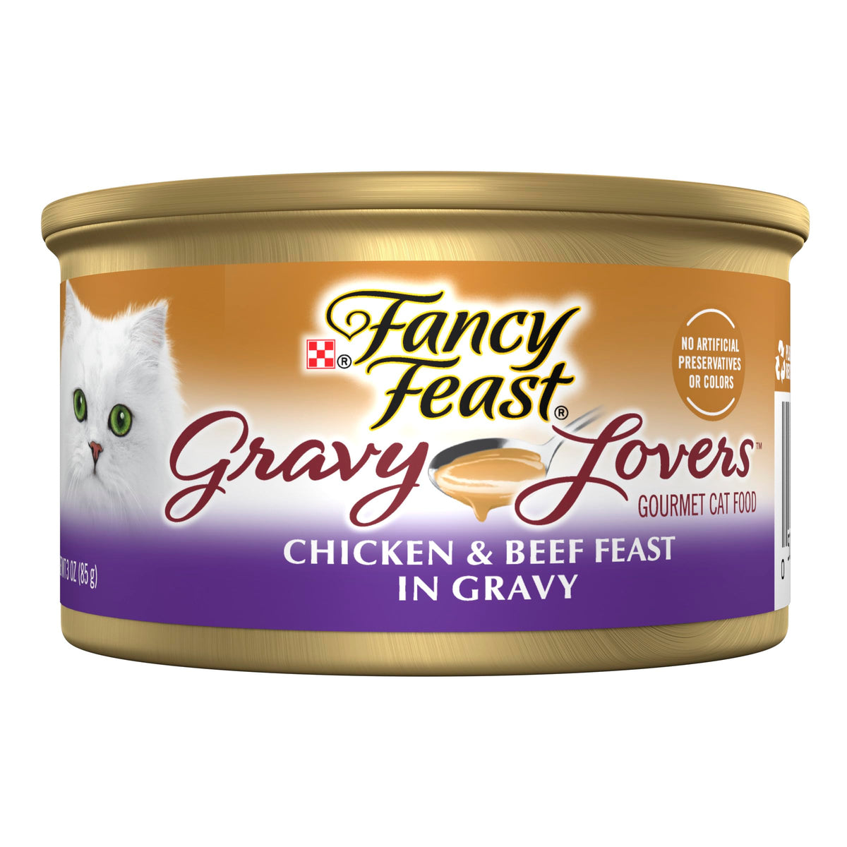Fancy Feast Gravy Lovers group of cans highlighting value and flavor variety