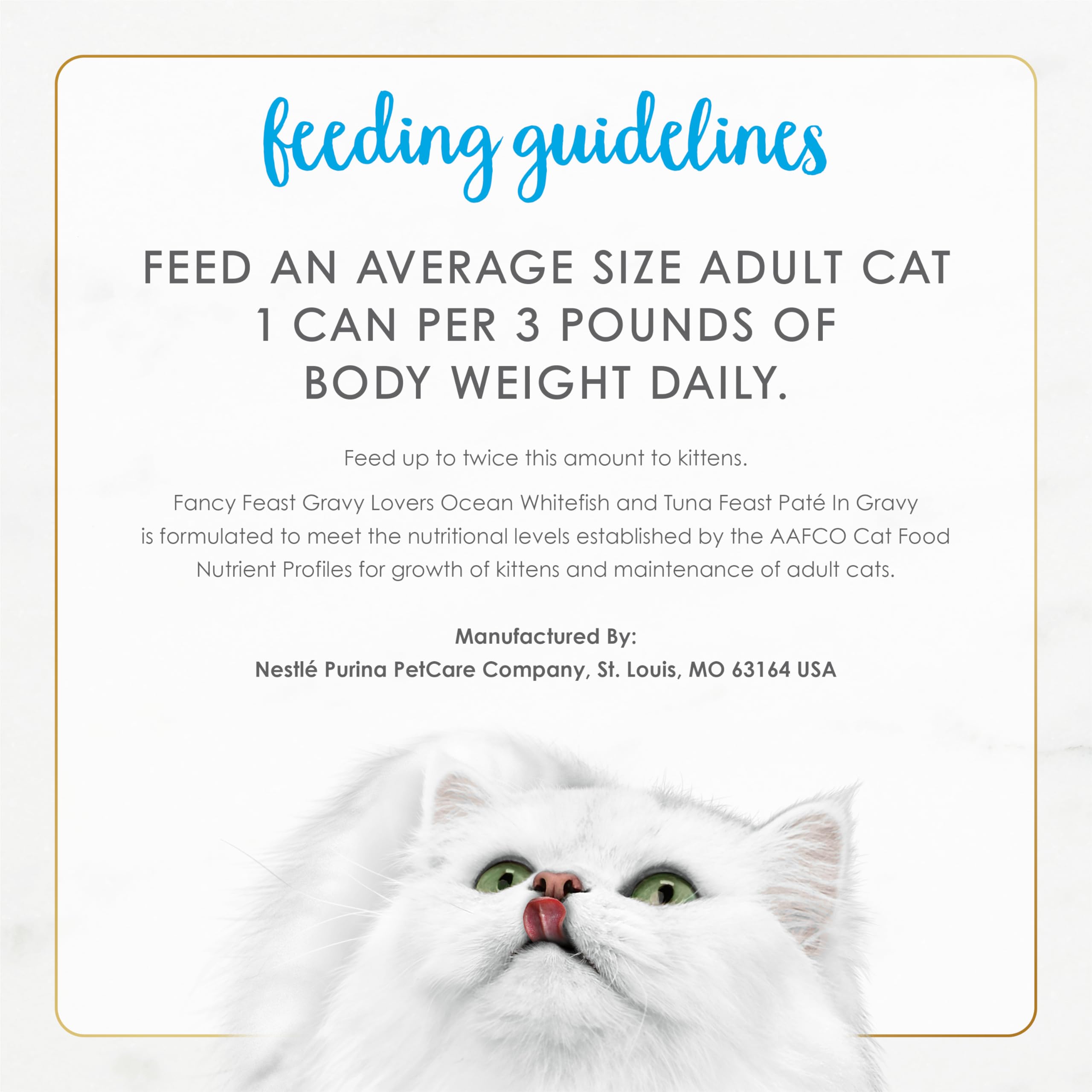 No artificial colors or preservatives label on Fancy Feast Gravy Lovers