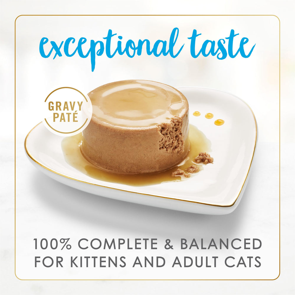 Close-up of pate in gravy showing creamy texture and savory aroma for cats