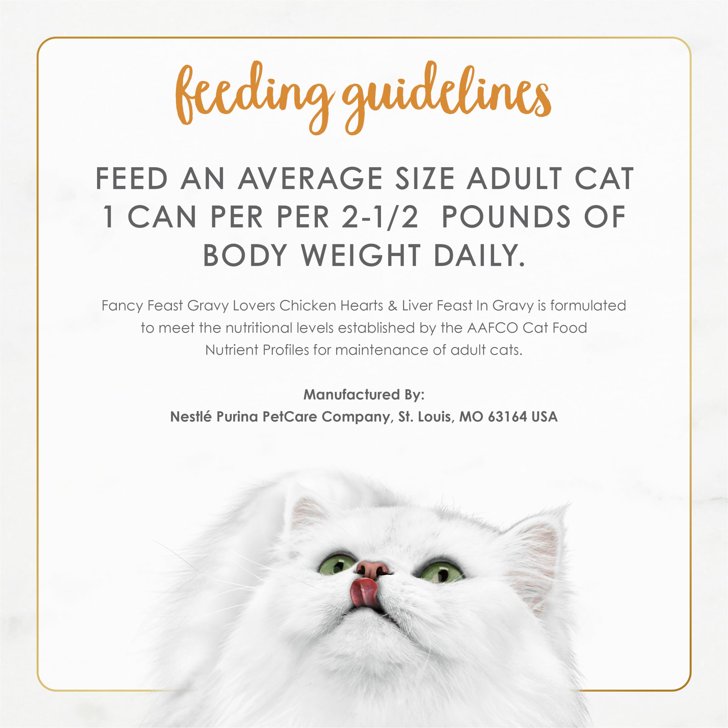 Fancy Feast Gravy Lovers pack of 24 cans provides convenient daily servings.