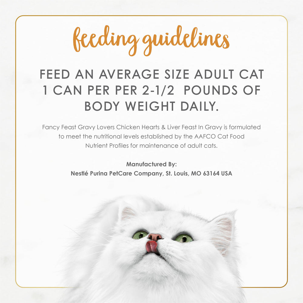 Fancy Feast Gravy Lovers pack of 24 cans provides convenient daily servings.