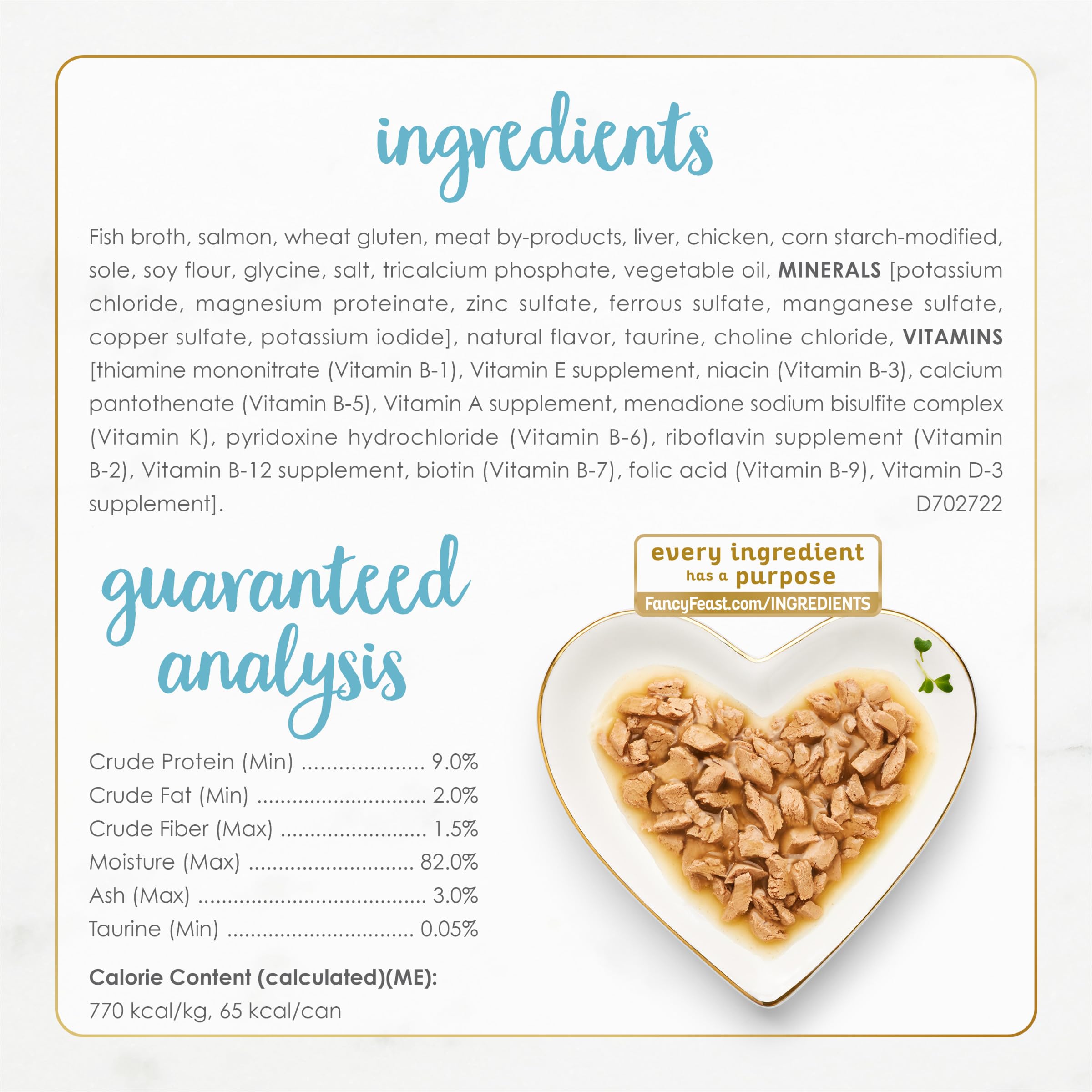 Fancy Feast Gravy Lovers salmon-sole chunks closeup showcases real seafood flavors.