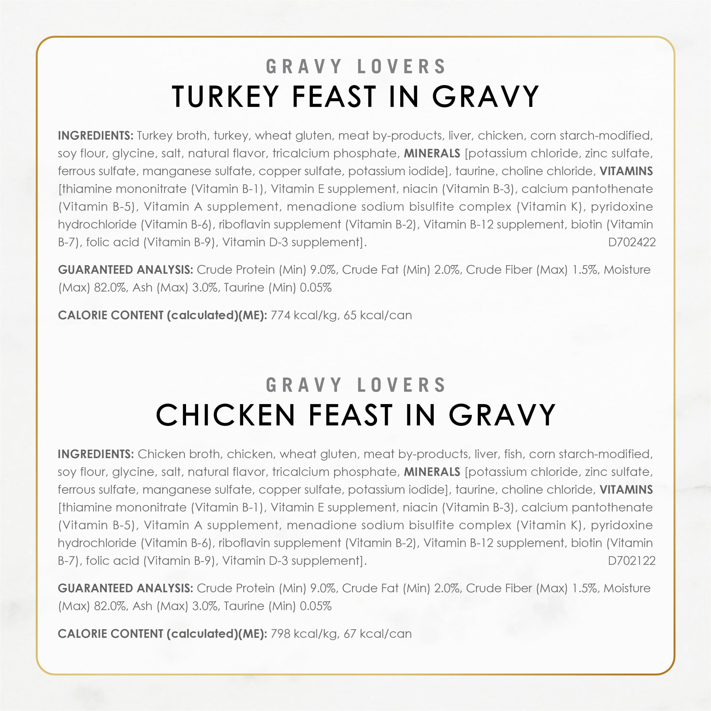 Fancy Feast Gravy Lovers serving dish scene with ready-to-serve cans.