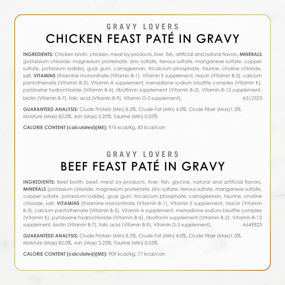 Fancy Feast Gravy Lovers tuna pate in gravy offering protein-rich option