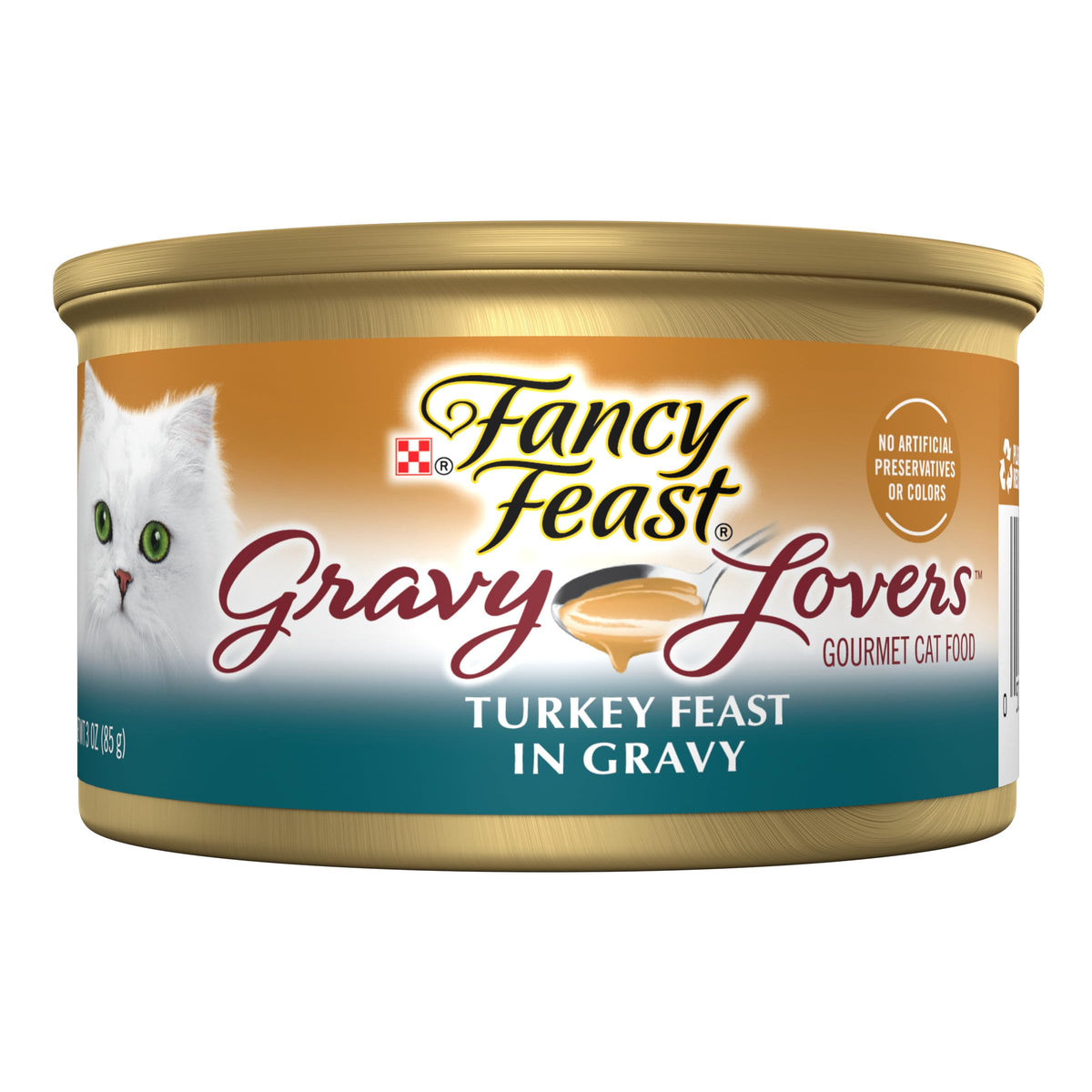 Fancy Feast Gravy Lovers turkey cans pack 24 offers premium protein for adult cats.