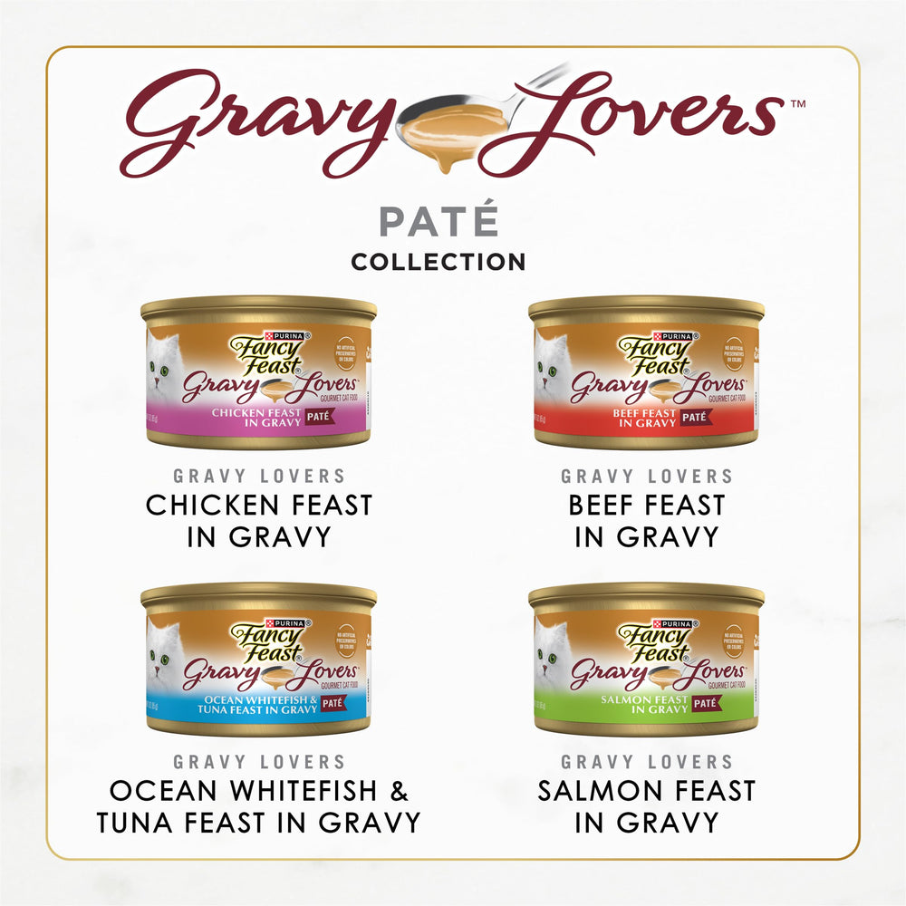 Fancy Feast Gravy Lovers pate closeup with savory gravy and real meat
