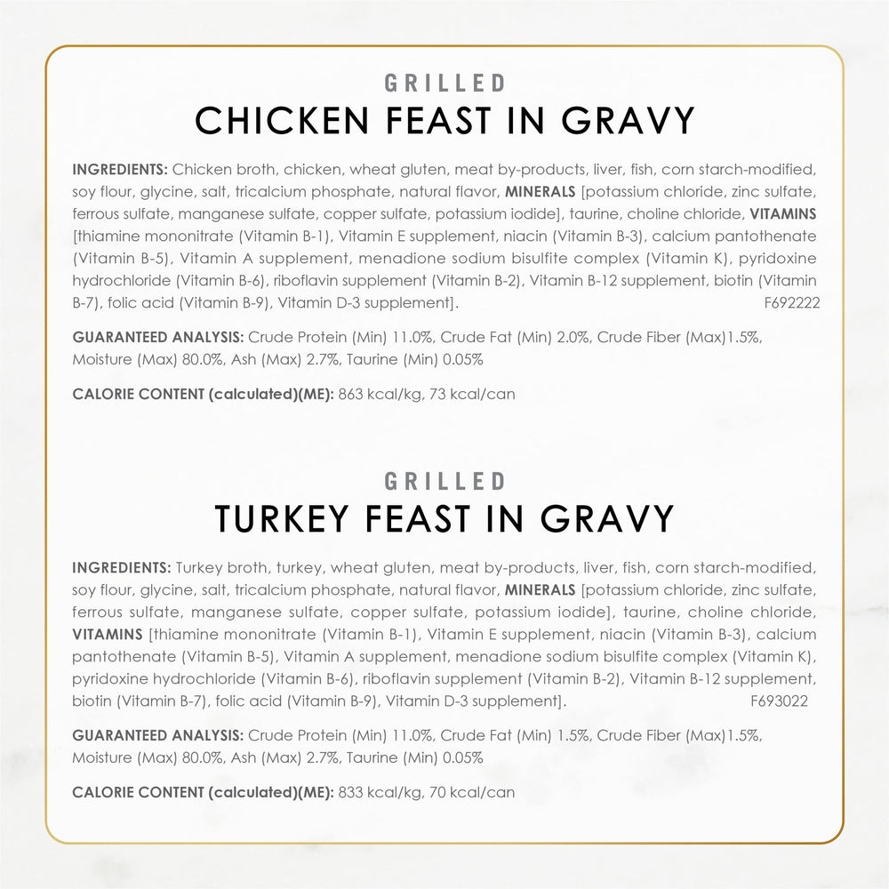Fancy Feast Grilled beef cuts can deliver rich flavor in gravy.