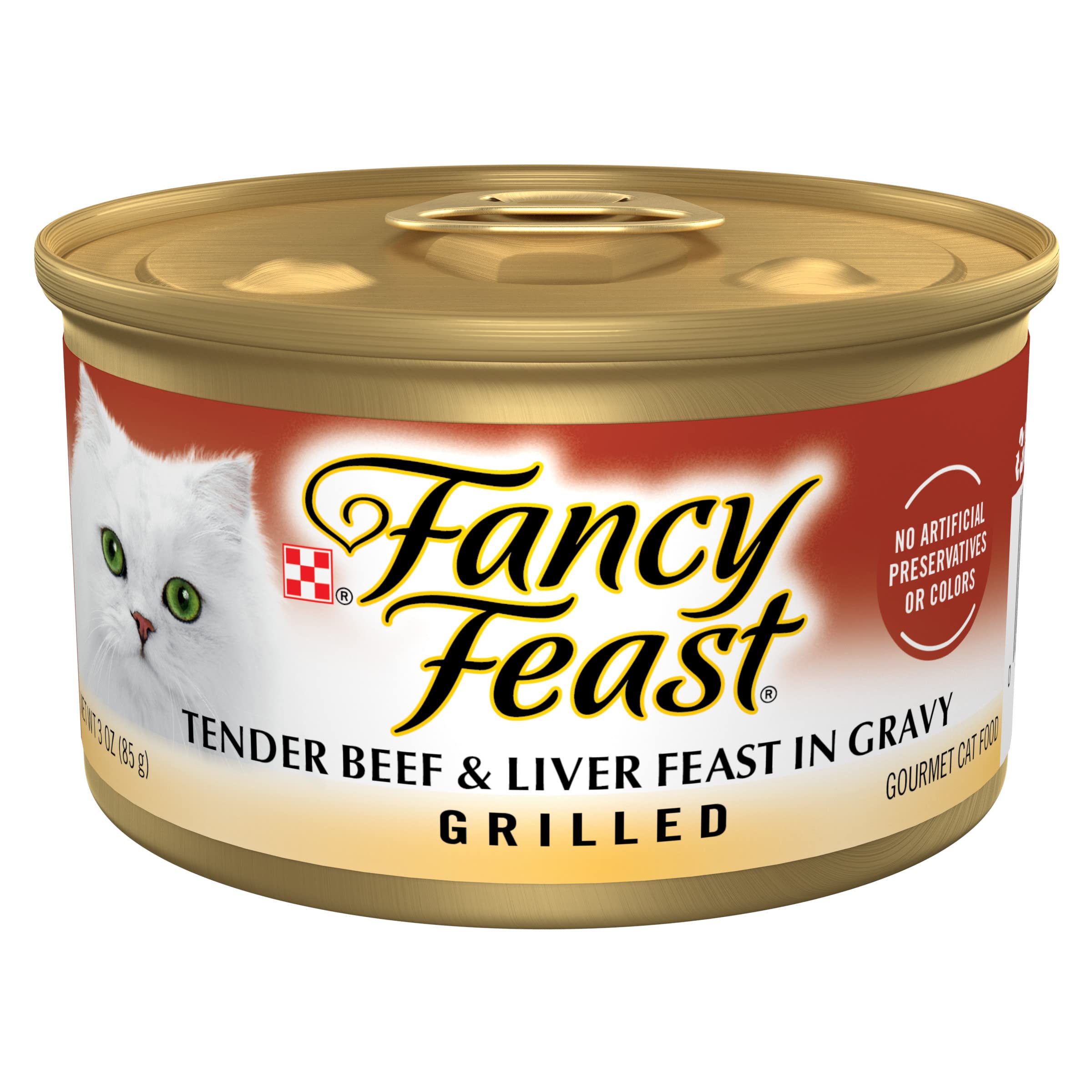 Fancy Feast Grilled Beef and Liver cans 3oz pack 24: convenient daily meals for adult cats.