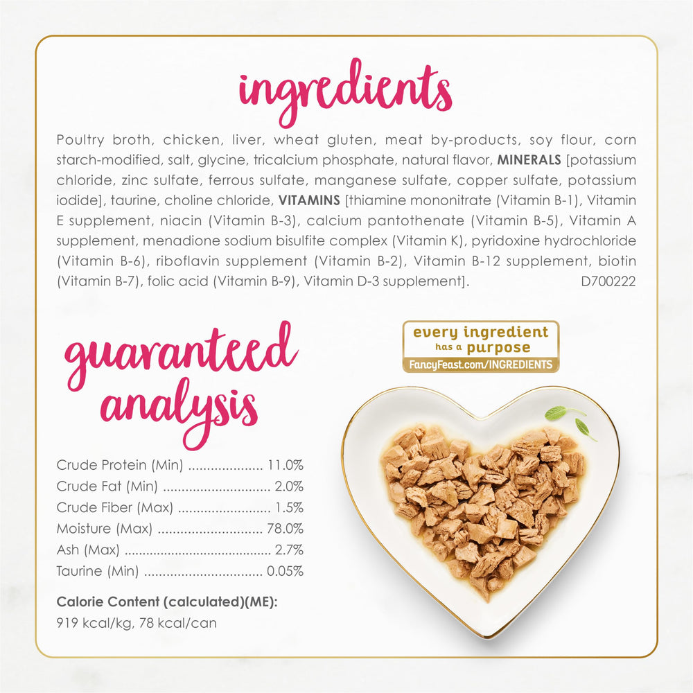Fancy Feast complement to dry kibble, improving texture and flavor