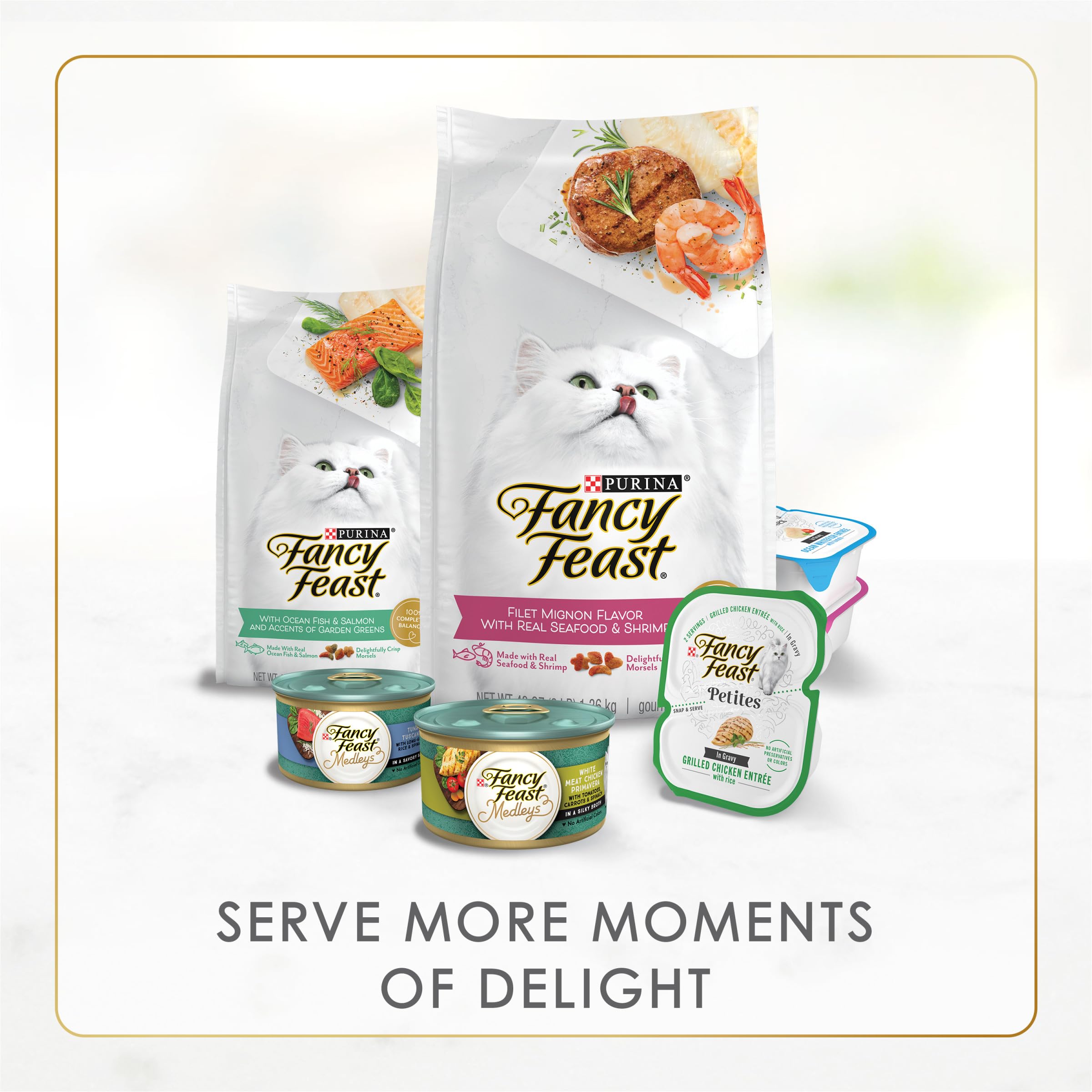 Kitten mealtime with Fancy Feast variety pack ready to serve