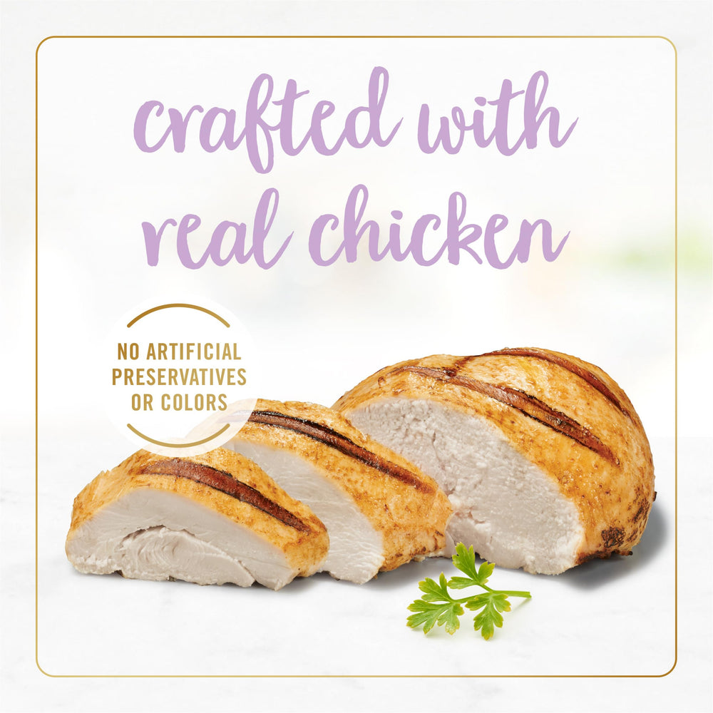 Design of 3 oz cans for Fancy Feast Kitten Tender Chicken Feast.
