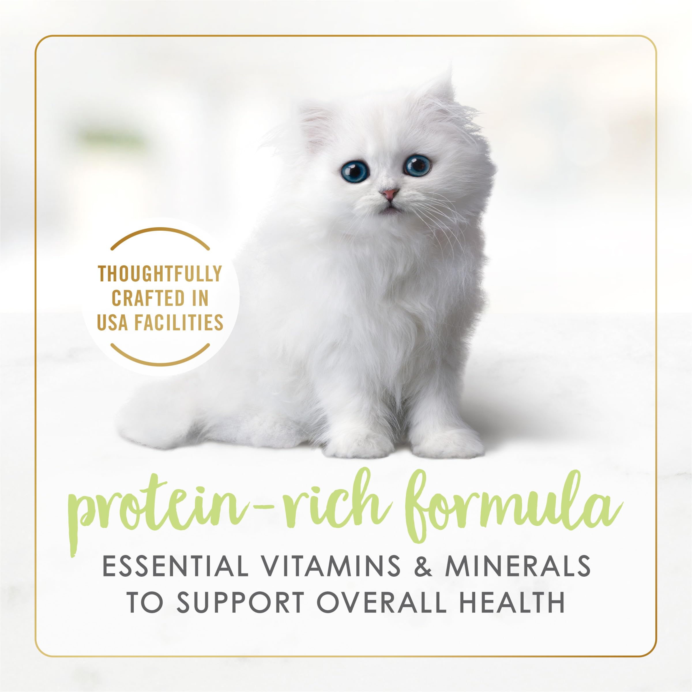 Fancy Feast real milk swirl in pate cup highlights transition-friendly kitten nutrition