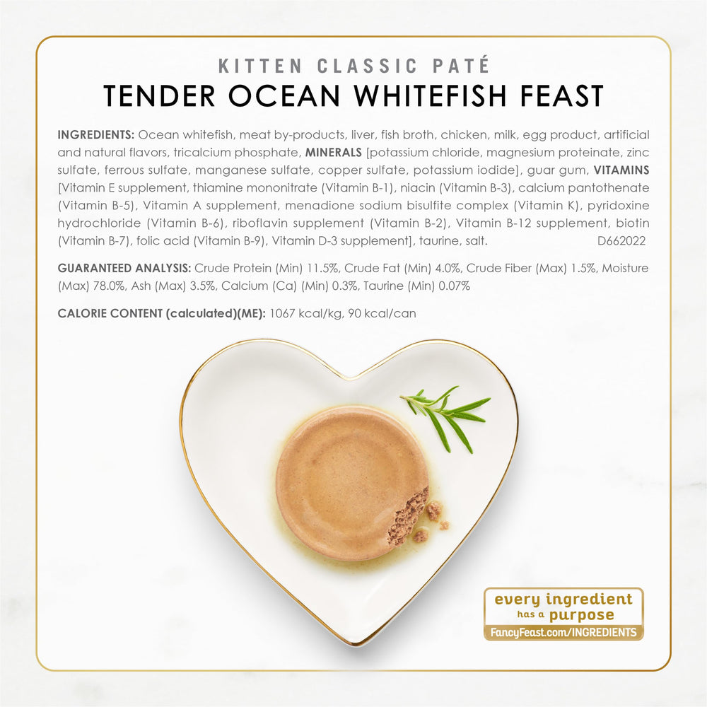 Two-flavor dinner setup featuring Ocean Whitefish and Turkey for kittens