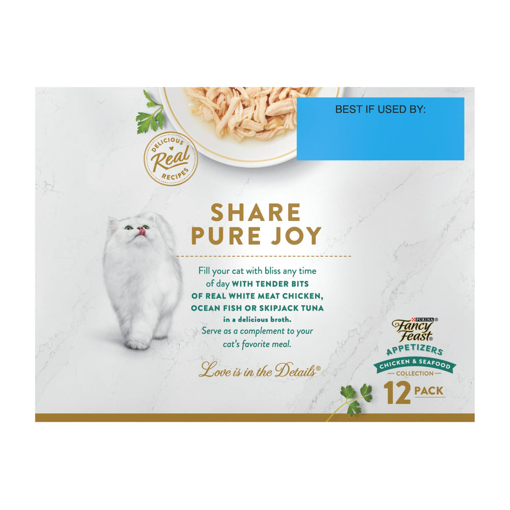 Fancy Feast Lickable Appetizers No meat by-products reflects quality ingredients