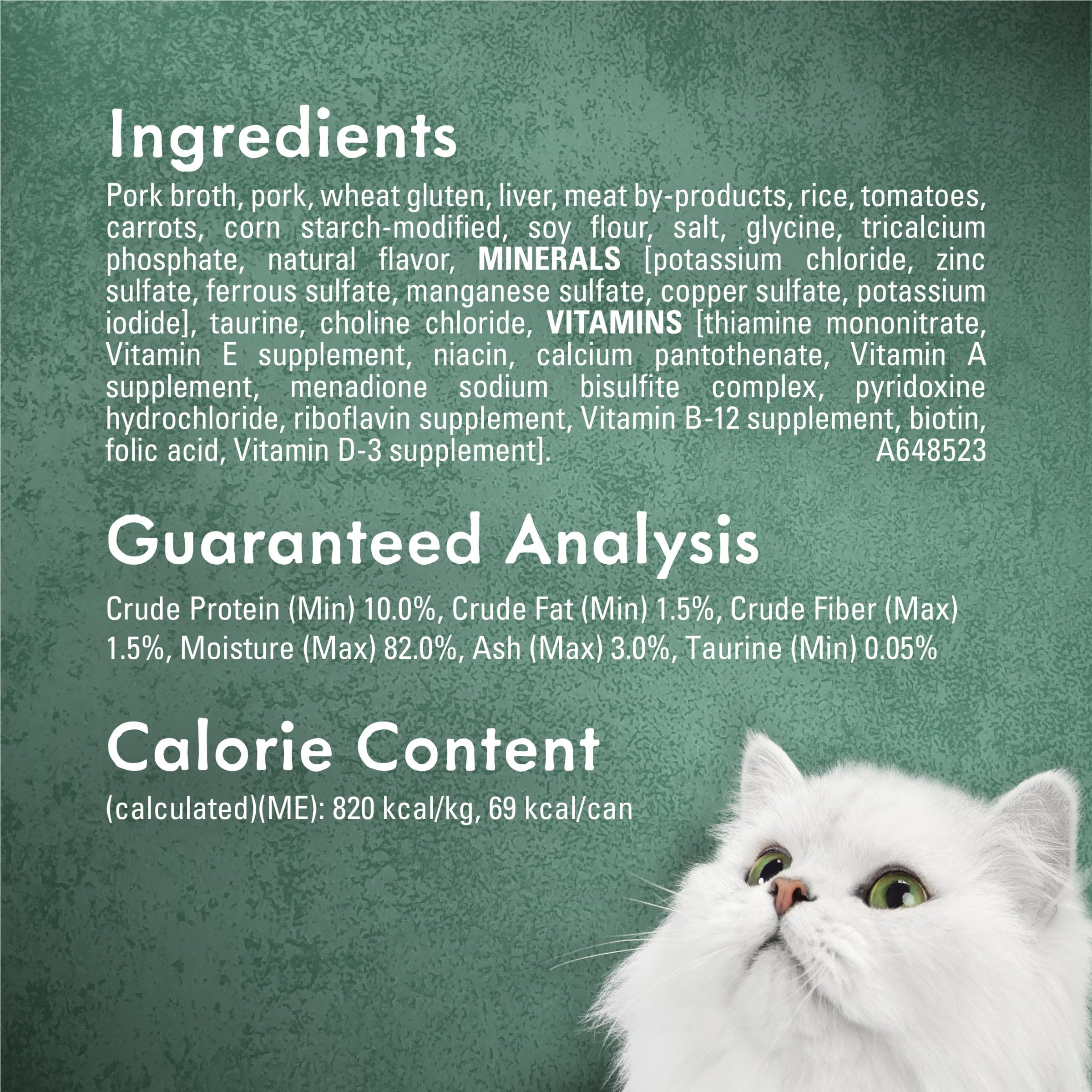 Cat enjoying Fancy Feast Medleys Pork Barbacoa wet food to savor dinner