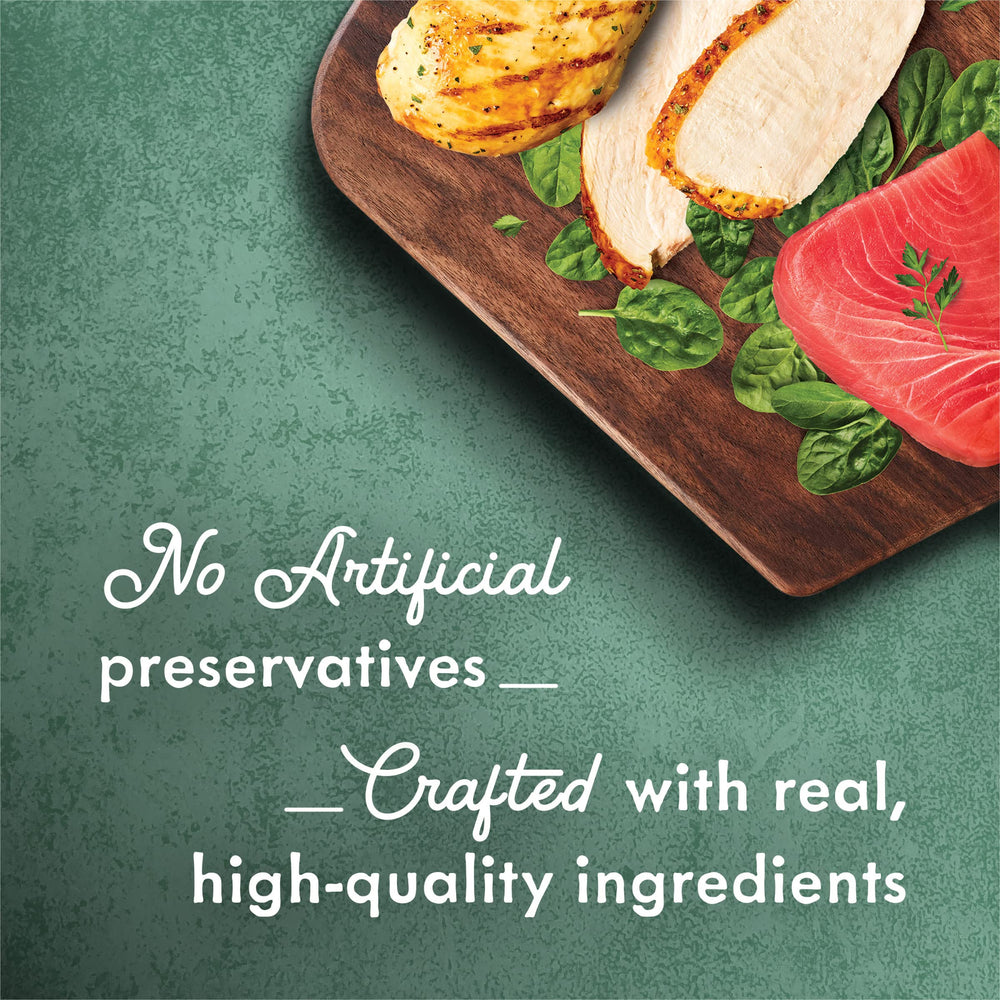 Fancy Feast Medleys Florentine delicate sauce — silky gravy enhances mouthfeel.