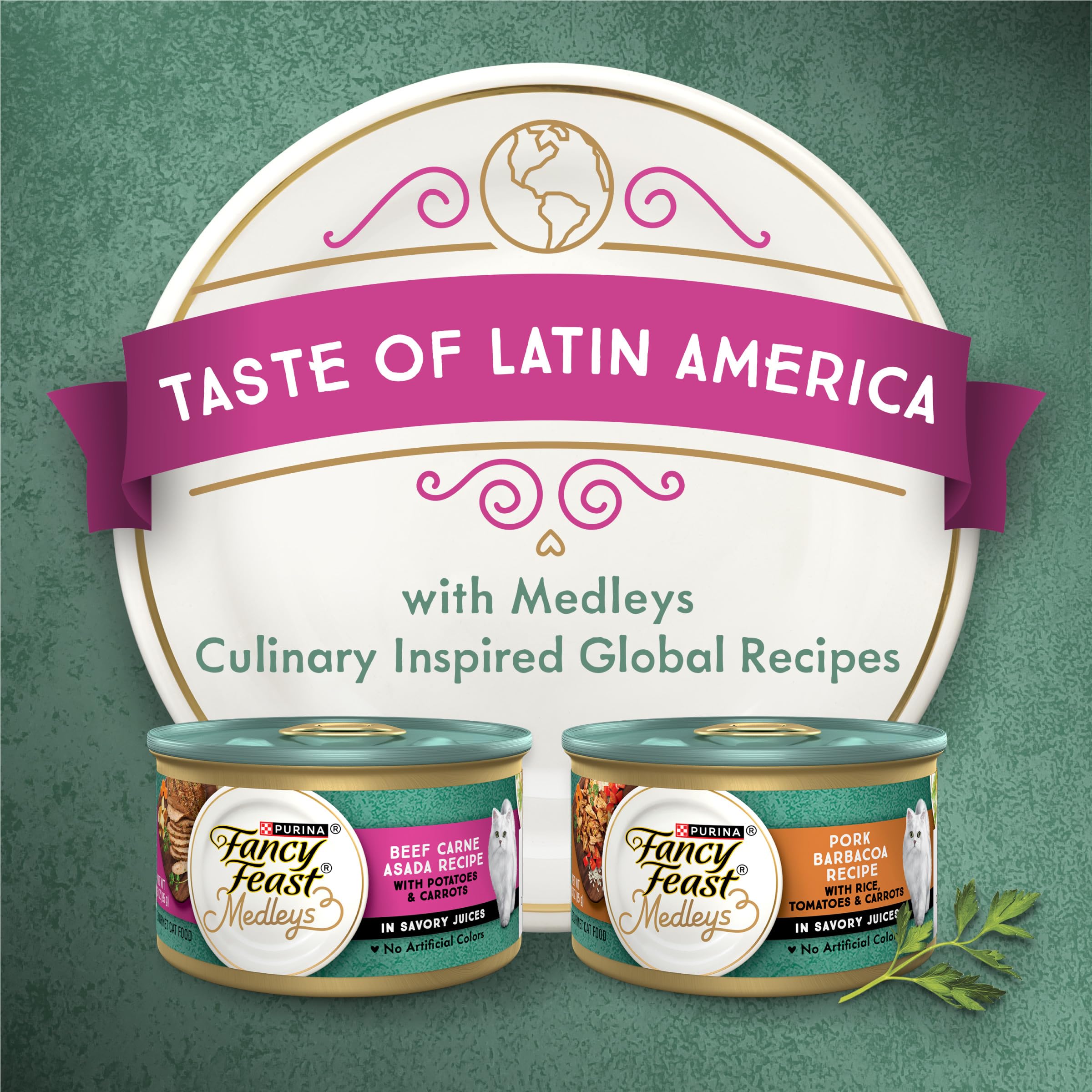Fancy Feast Medleys Latin America high-quality ingredients, no artificial colors