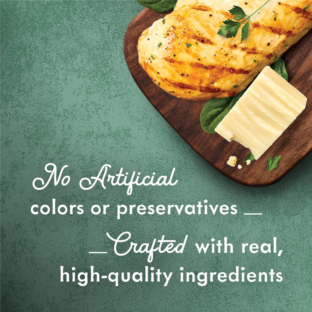 Fancy Feast Medleys 3-ounce can image highlighting real chicken and spinach