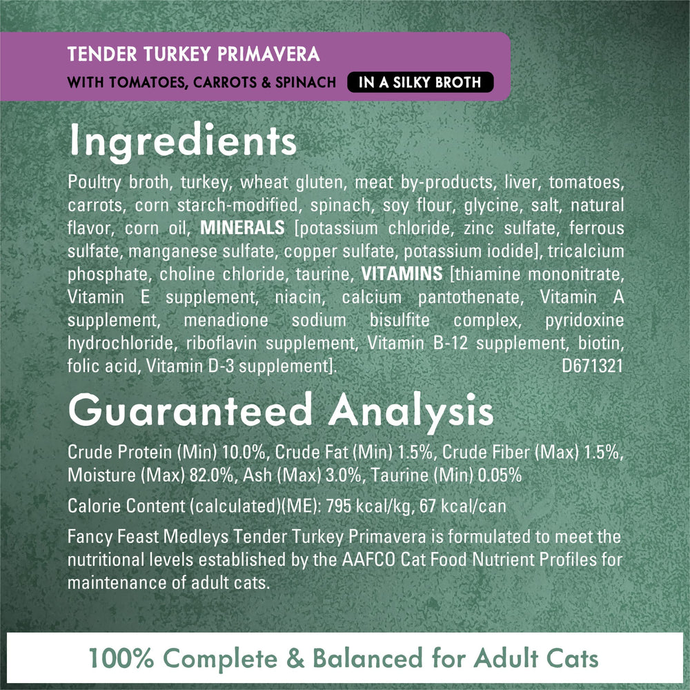 World-inspired flavors from Fancy Feast Medleys Poultry Collection.
