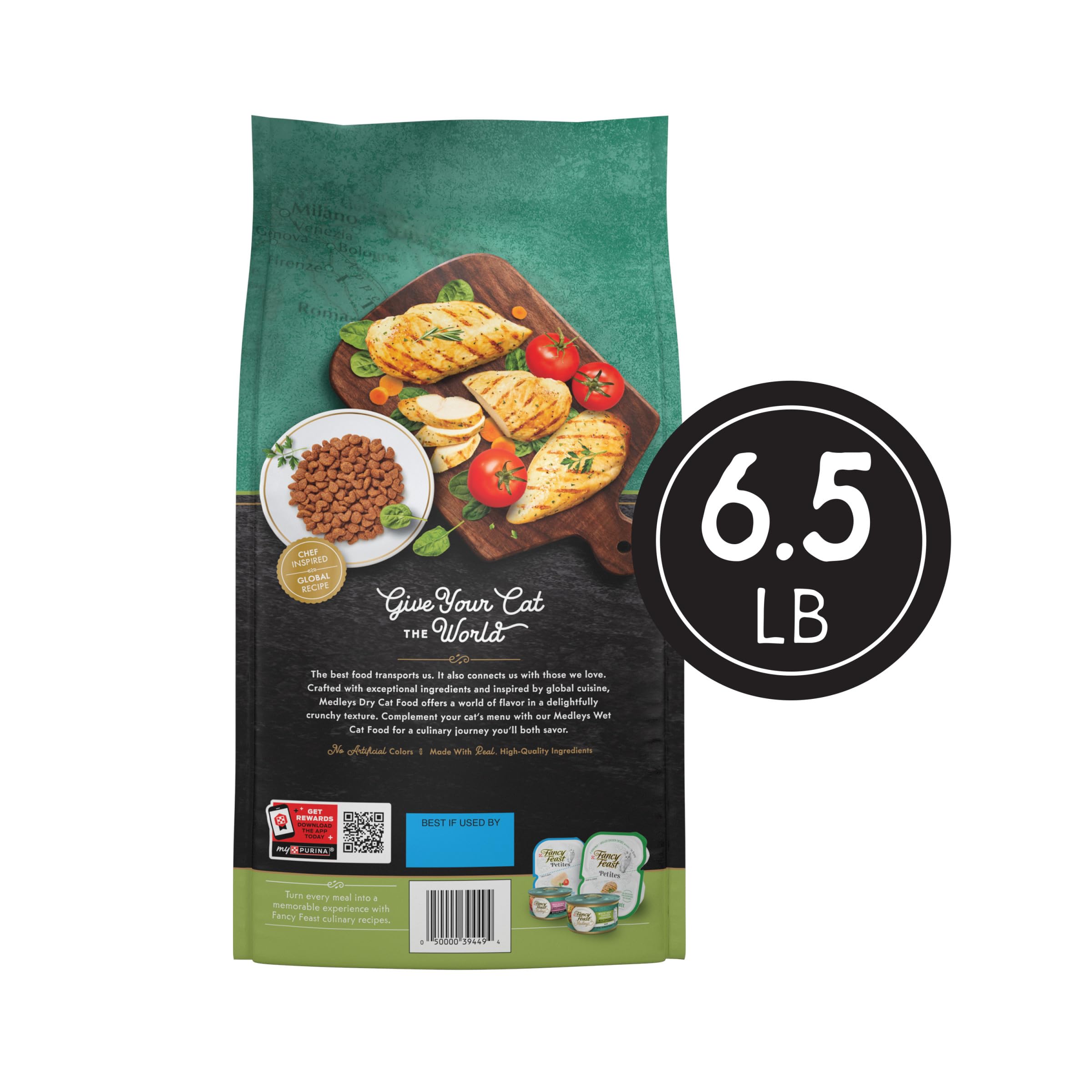 Global-inspired recipe crafted by Purina chefs for sophisticated cat dining.
