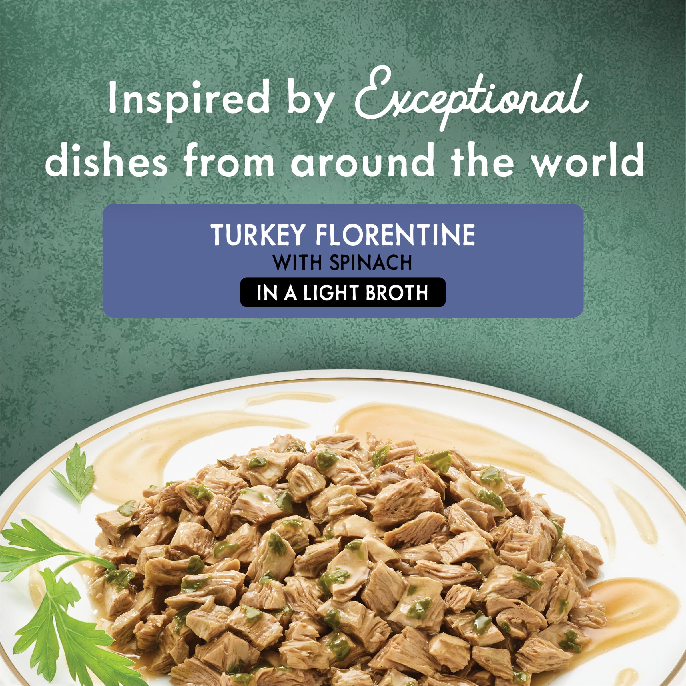 Pack of 24 Fancy Feast Medleys Turkey Florentine cans, convenient daily feeding solution.