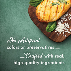 Fancy Feast Medleys white meat chicken Tuscany tender bites ideal for chewing.