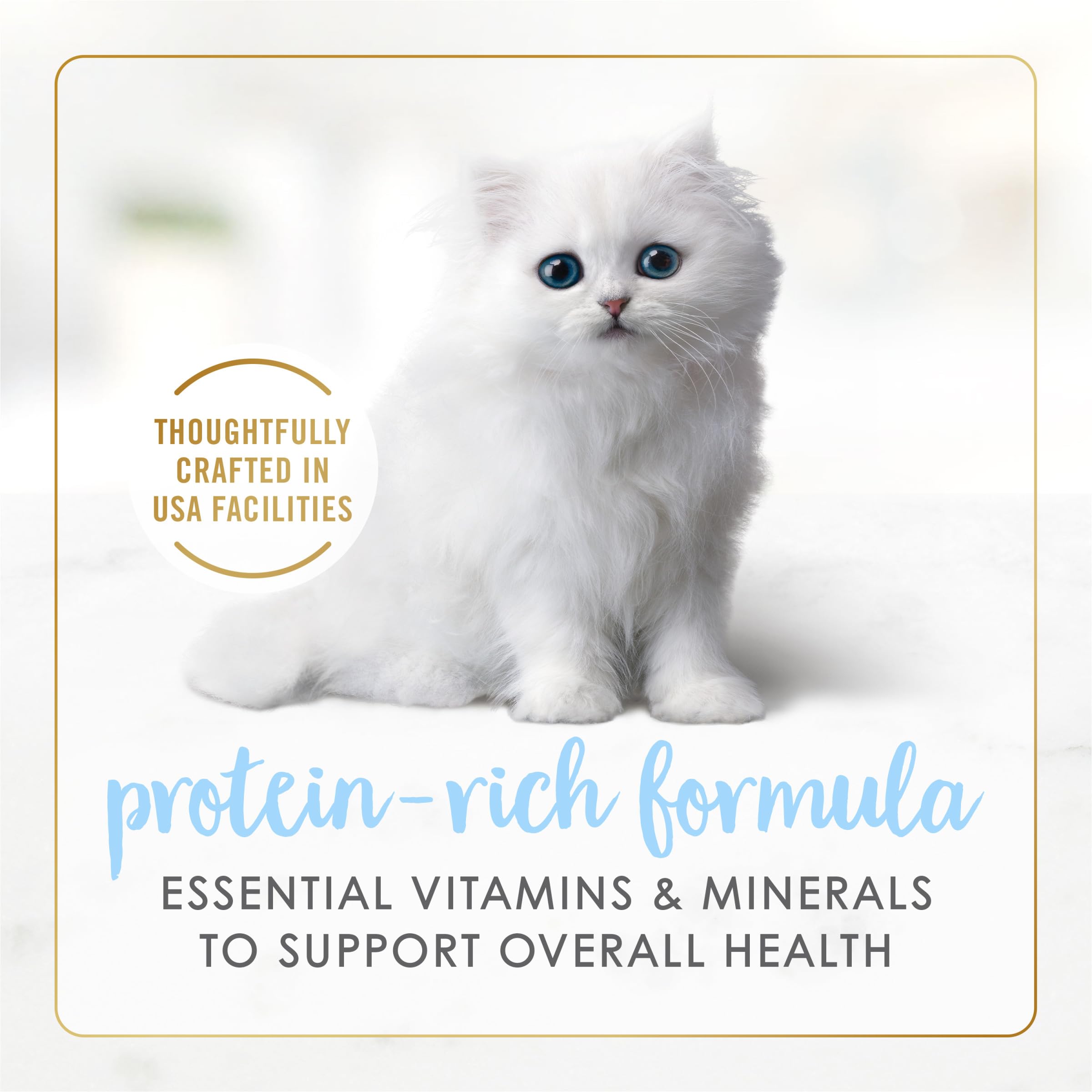 Fancy Feast nutrition balance label showing complete kitten formula.